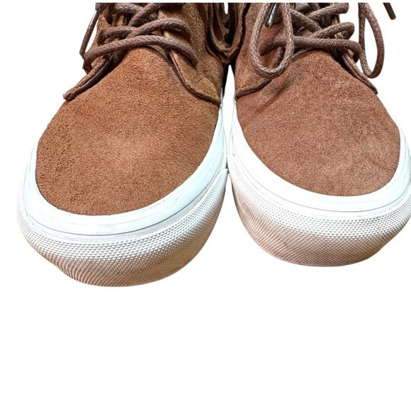 VANS Ultra Cush Moccasin Brown Suede Leather Fringed Chukka Sneaker Shoes Unisex - Picture 8 of 9